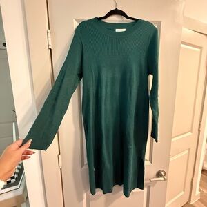 Elegant Green Knit Dress